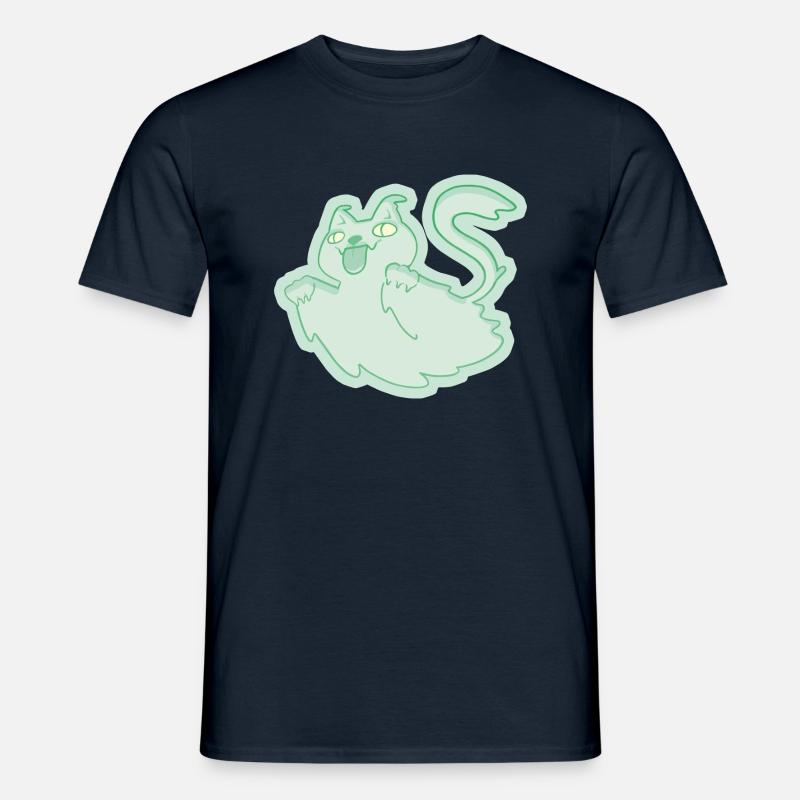Ghost Kitty - Männer T-Shirt - Navy