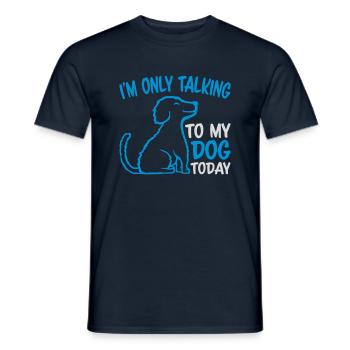 ne parler qu’au chien - T-shirt homme - marine - Devant - AI Model Male 178 light (178cm)