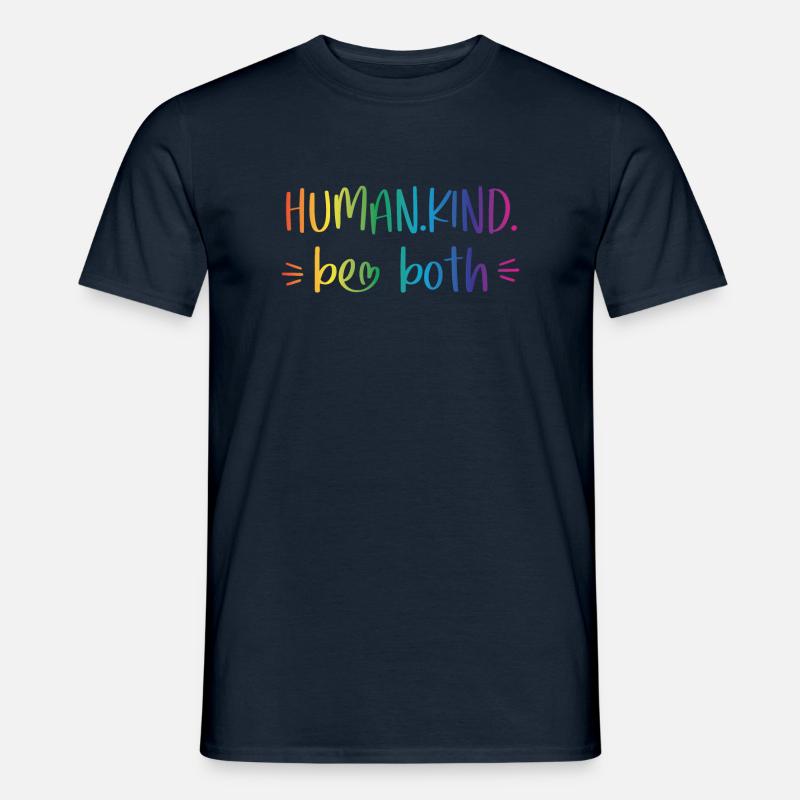 Human Kind - be both - Männer T-Shirt - Navy