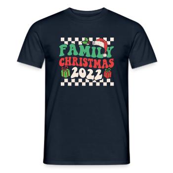 Familienweihnacht 2022 Familie Passender Weihnachtspyjama - Männer T-Shirt - Navy - Vorne - AI Model Male 178 light (178cm)