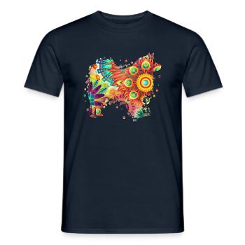 Finnischer Lapphund Hundedesign Hundefreunde Hund - Männer T-Shirt - Navy - Vorne - AI Model Male 178 light (178cm)
