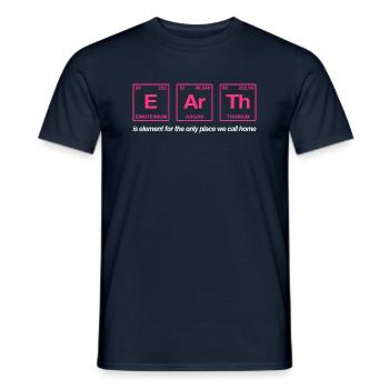 TERRE - avec des éléments du système persiode - T-shirt homme - marine - Devant - AI Model Male 178 light (178cm)