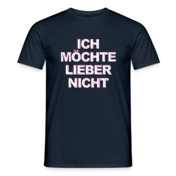 Bartleby der Schreiber - Ich möchte lieber nicht - Männer T-Shirt - Navy - Vorne - AI Model Male 178 light (178cm)