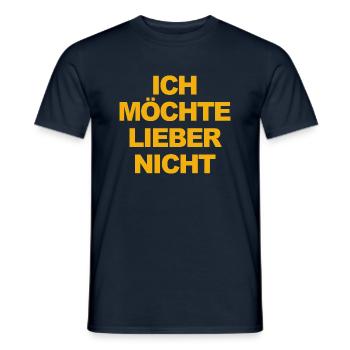 Bartleby der Schreiber - Ich möchte lieber nicht - Männer T-Shirt - Navy - Vorne - AI Model Male 178 light (178cm)