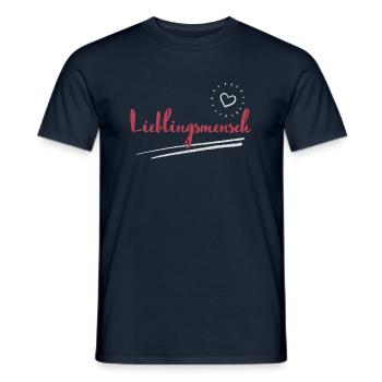 Lieblingsmensch - Männer T-Shirt - Navy - Vorne - AI Model Male 178 light (178cm)