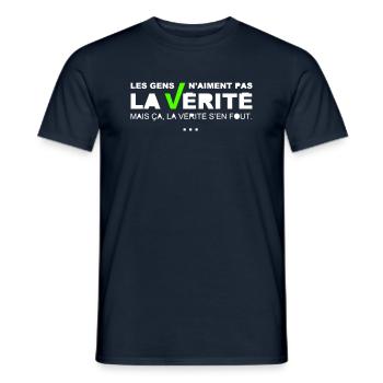 Vérité - T-shirt homme - marine - Devant - AI Model Male 178 light (178cm)