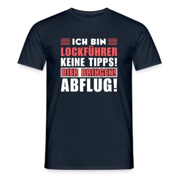 Ich bin Lockführer - Keine Tipps! Bier bringen! - Männer T-Shirt - Navy - Vorne - AI Model Male 178 light (178cm)
