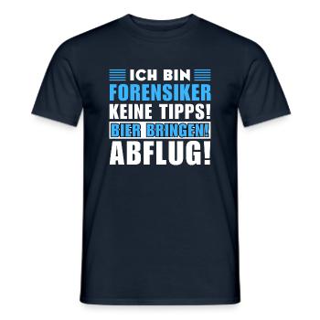 Ich bin Forensiker - Keine Tipps! Bier bringen - Männer T-Shirt - Navy - Vorne - AI Model Male 178 light (178cm)