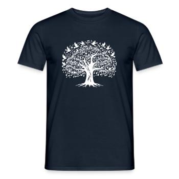 Musik Baum - Orchester - Männer T-Shirt - Navy - Vorne - AI Model Male 178 light (178cm)