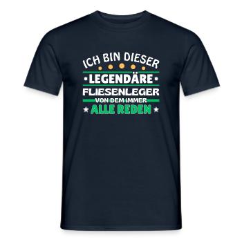 Ich bin dieser legendäre Fliesenleger - Männer T-Shirt - Navy - Vorne - AI Model Male 178 light (178cm)