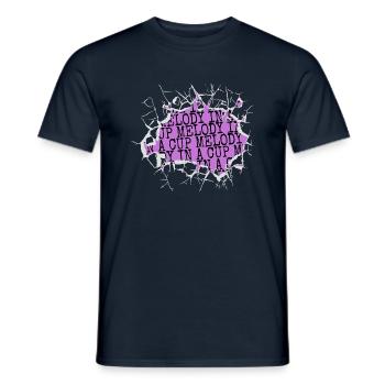 cool music artists coffee present idea happy music - Männer T-Shirt - Navy - Vorne - AI Model Male 178 light (178cm)