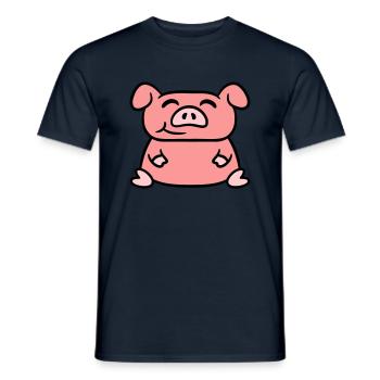 Assis Cochon Amour Petit Cochon Mignon - T-shirt homme - marine - Devant - AI Model Male 178 light (178cm)