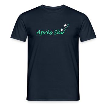 Skier Après Ski - Men's T-Shirt - navy - Front - AI Model Male 178 light (178cm)