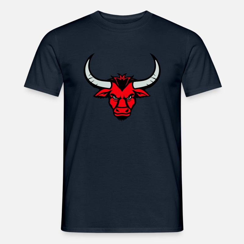 stier tier kopf - Männer T-Shirt - Navy