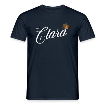 Clara Nom personnalisé pour les femmes Enfants Tout-petits - Clara - T-shirt homme - marine - Devant - AI Model Male 178 light (178cm)