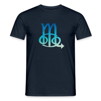 Cancer Scorpio Zodiac Sign - Men's T-Shirt - navy - Front - AI Model Male 178 light (178cm)