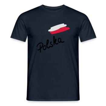 polska__f3 - T-shirt homme - marine - Devant - AI Model Male 178 light (178cm)