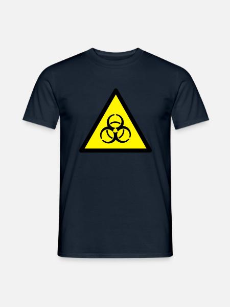 Warnung vor Biogefährung - Männer T-Shirt - Navy