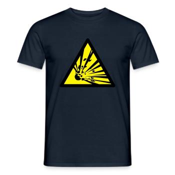 explosion - Männer T-Shirt - Navy - Vorne - AI Model Male 178 light (178cm)