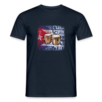 Bongos Salsa Music T-Shirt - Männer T-Shirt - Navy - Vorne - AI Model Male 178 light (178cm)