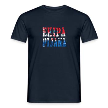 Hrvatska Kroatien Fussball - Männer T-Shirt - Navy - Vorne - AI Model Male 178 light (178cm)