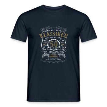 50 birthday - Matured to perfection 50 gifts - Men's T-Shirt - navy - Front - AI Model Male 178 light (178cm)