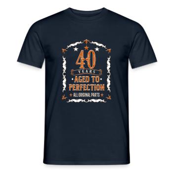 40th birthday gift 40 years old - Men's T-Shirt - navy - Front - AI Model Male 178 light (178cm)