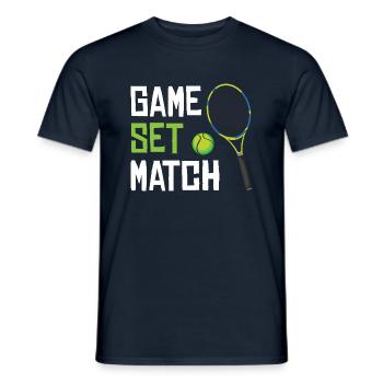 Game Set Match Tennis - Männer T-Shirt - Navy - Vorne - AI Model Male 178 light (178cm)