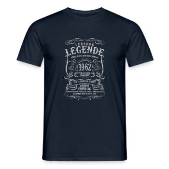 60. Geburtstag Lebende Legende 1962 Geboren 1962 - Männer T-Shirt - Navy - Vorne - AI Model Male 178 light (178cm)
