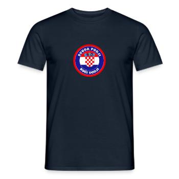 Hrvatska zastava Kroatien Svuda podji kuci dodji - Männer T-Shirt - Navy - Vorne - AI Model Male 178 light (178cm)