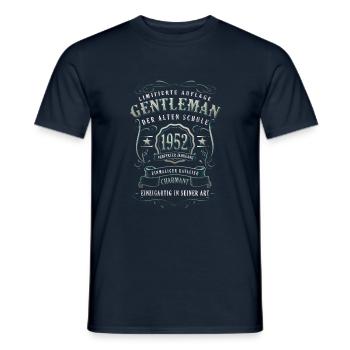 70 Geburtstag Vintage 1952 Gentleman geboren 1952 - Männer T-Shirt - Navy - Vorne - AI Model Male 178 light (178cm)