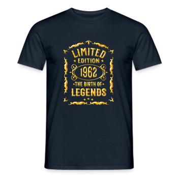 Geboren 1962 60. Geburtstag Limited Edition 1962 - Männer T-Shirt - Navy - Vorne - AI Model Male 178 light (178cm)