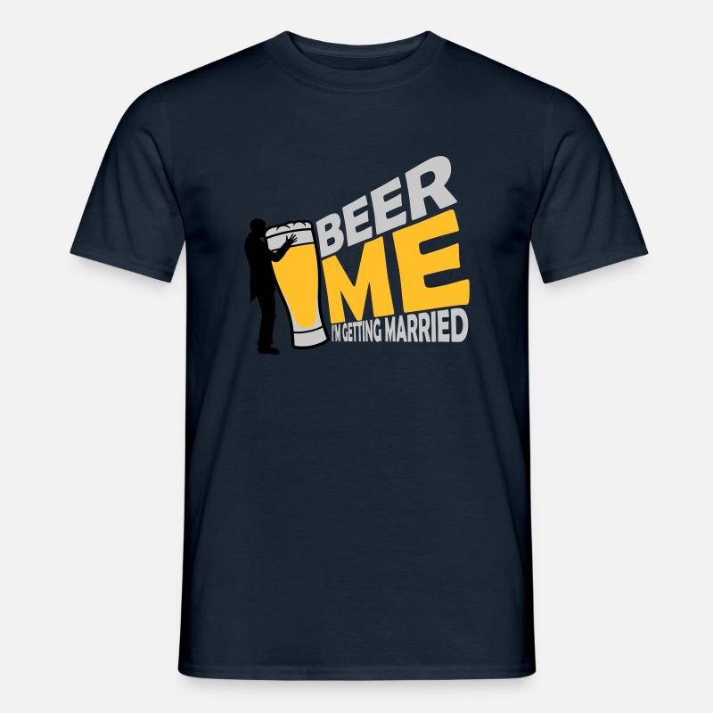 Beer Me Getting Married - Men’s T-shirt - navy