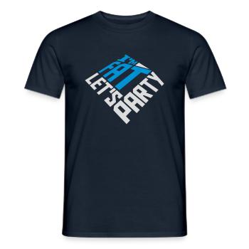 im fat lets party - Männer T-Shirt - Navy - Vorne - AI Model Male 178 light (178cm)