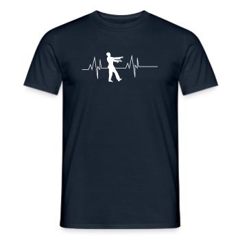 Battement de cœur zombie - T-shirt homme - marine - Devant - AI Model Male 178 light (178cm)