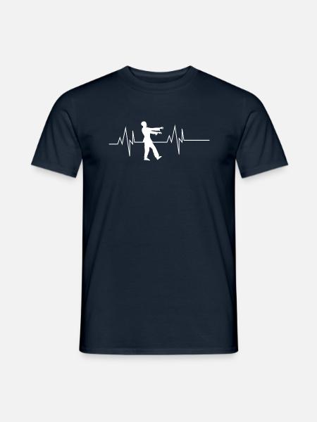 Zombie Heartbeat - Men's T-Shirt - navy
