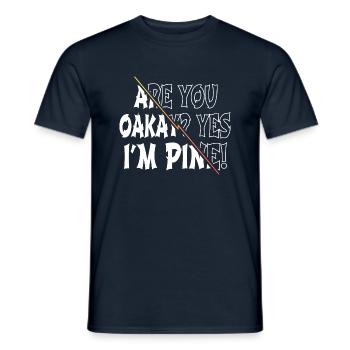 Dino Bike Moon Birthday present idea dinosaur - Men's T-Shirt - navy - Front - AI Model Male 178 light (178cm)