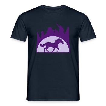 Sun Beach Palm Horse - Men's T-Shirt - navy - Front - AI Model Male 178 light (178cm)