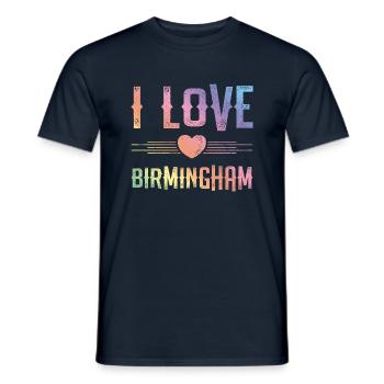 I Love Birmingham - Männer T-Shirt - Navy - Vorne - AI Model Male 178 light (178cm)