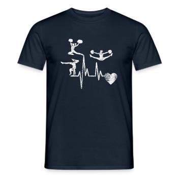 Cheerleading Cheerleader Girls Cheerleader - T-shirt homme - marine - Devant - AI Model Male 178 light (178cm)