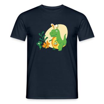 Osterhasen T-Rex - Männer T-Shirt - Navy - Vorne - AI Model Male 178 light (178cm)