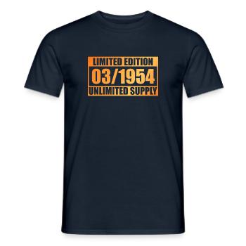 70e anniversaire édition limitée - ꝏ approvisionnement 03/1954 - T-shirt homme - marine - Devant - AI Model Male 178 light (178cm)