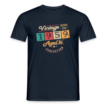 Original 1959 Vintage - Cadeau D’anniversaire 1959 - T-shirt homme - marine - Devant - AI Model Male 178 light (178cm)