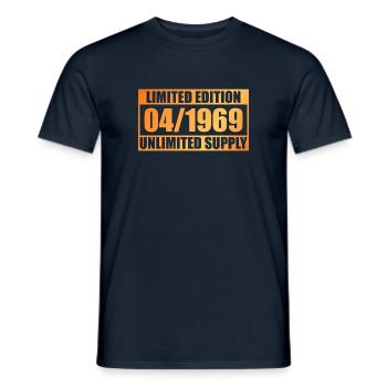 55e anniversaire édition limitée - ꝏ approvisionnement 04/1969 - T-shirt homme - marine - Devant - AI Model Male 178 light (178cm)
