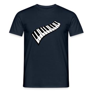 Piano Keys Instrument Playing Classical Music - Men's T-Shirt - navy - Front - AI Model Male 178 light (178cm)