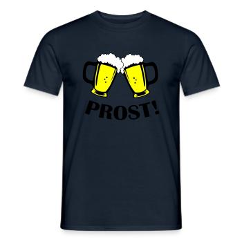 bier prost - Männer T-Shirt - Navy - Vorne - AI Model Male 178 light (178cm)