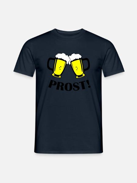 bier prost - Männer T-Shirt - Navy