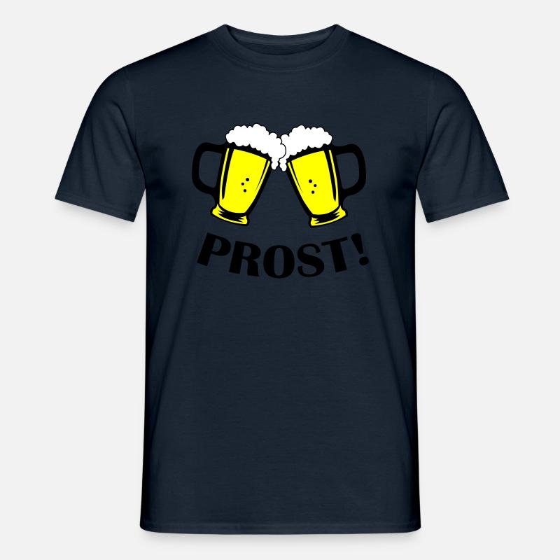 bier prost - Männer T-Shirt - Navy