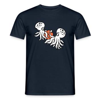2 Octopus basket-ball jouer au ballon Sport d’équipe Hobby - T-shirt homme - marine - Devant - AI Model Male 178 light (178cm)