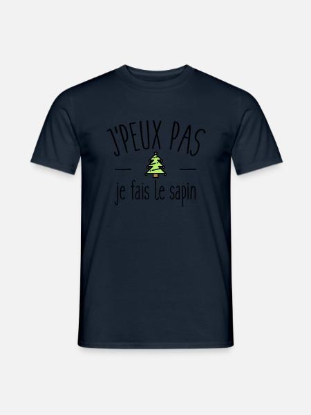 Je peux pas je fais le sapin - T-shirt homme - marine